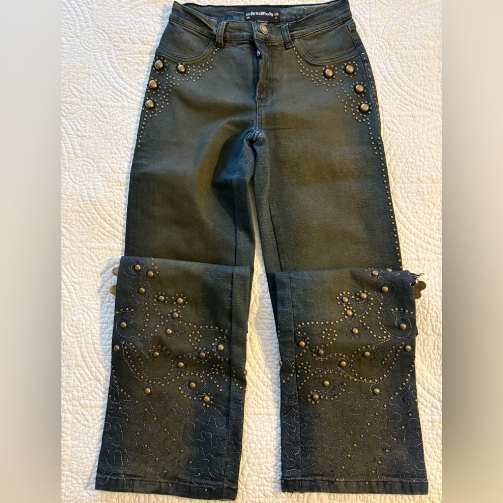 Brazil Rox Western Hand Crafted Jeweled Jeans Appaloosa Trading Co. Sedona Az